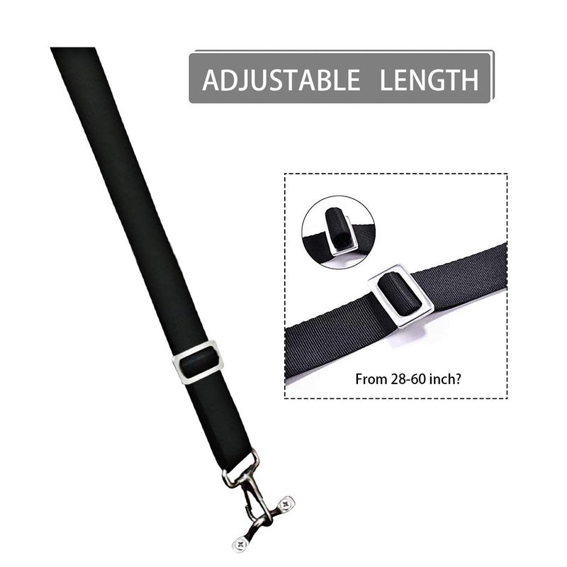 PERCARE 4 Pcs Adjustable Bimini Top Straps Black, Marine Tension Tie Down Webbing Straps with Loop Snap Hooks + Pad Eye,28"~60" Stainless Steel Boat Awning Hardware - Image 4
